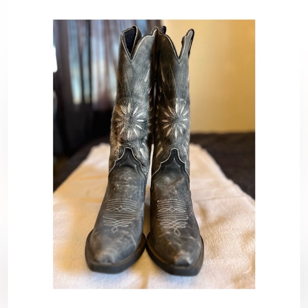 Laredo Charcoal Western Boots 8.5